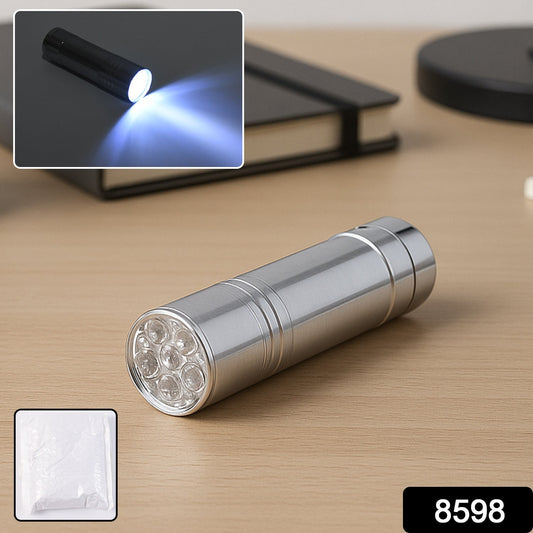 Portable Mini Torch, Super-Bright Mini 6 LED Bulb Pocket Torches - Small Keyring Torch Flashlight for Camping, Hiking, DIY, Travelling, Outdoors and More 3 Battery operated (Battery not included / 1 pc / Mix Color )