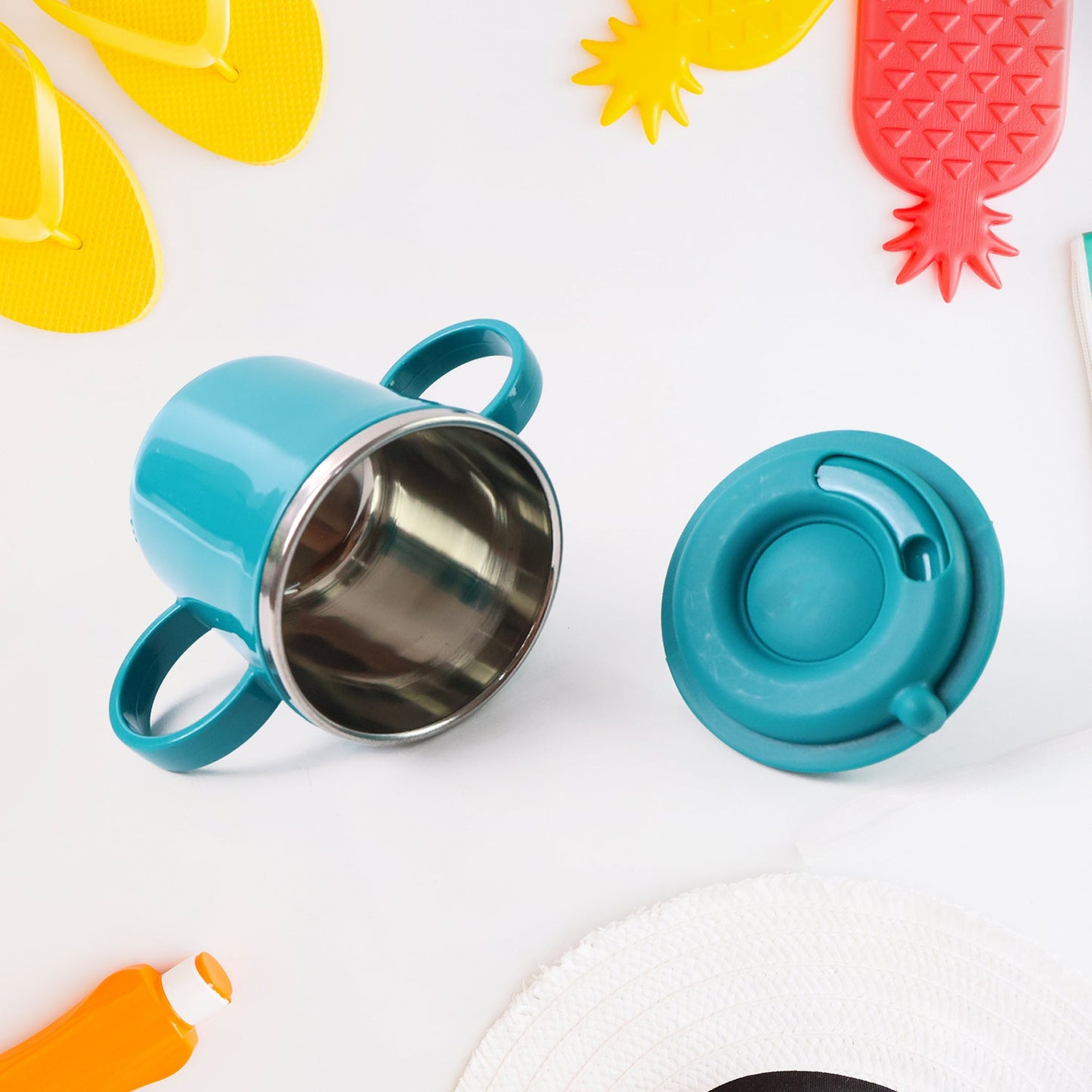 Kids Sporty Sipper Mug with Straw and Dual Handles Approx 300ml (1 Pc)