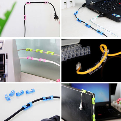 Plastic Wire Cord Cable Clips Organizer Holder (16 Pcs Set)