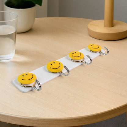 Multipurpose Self-Adhesive 4 hooks for wall Hook (1 Pc)