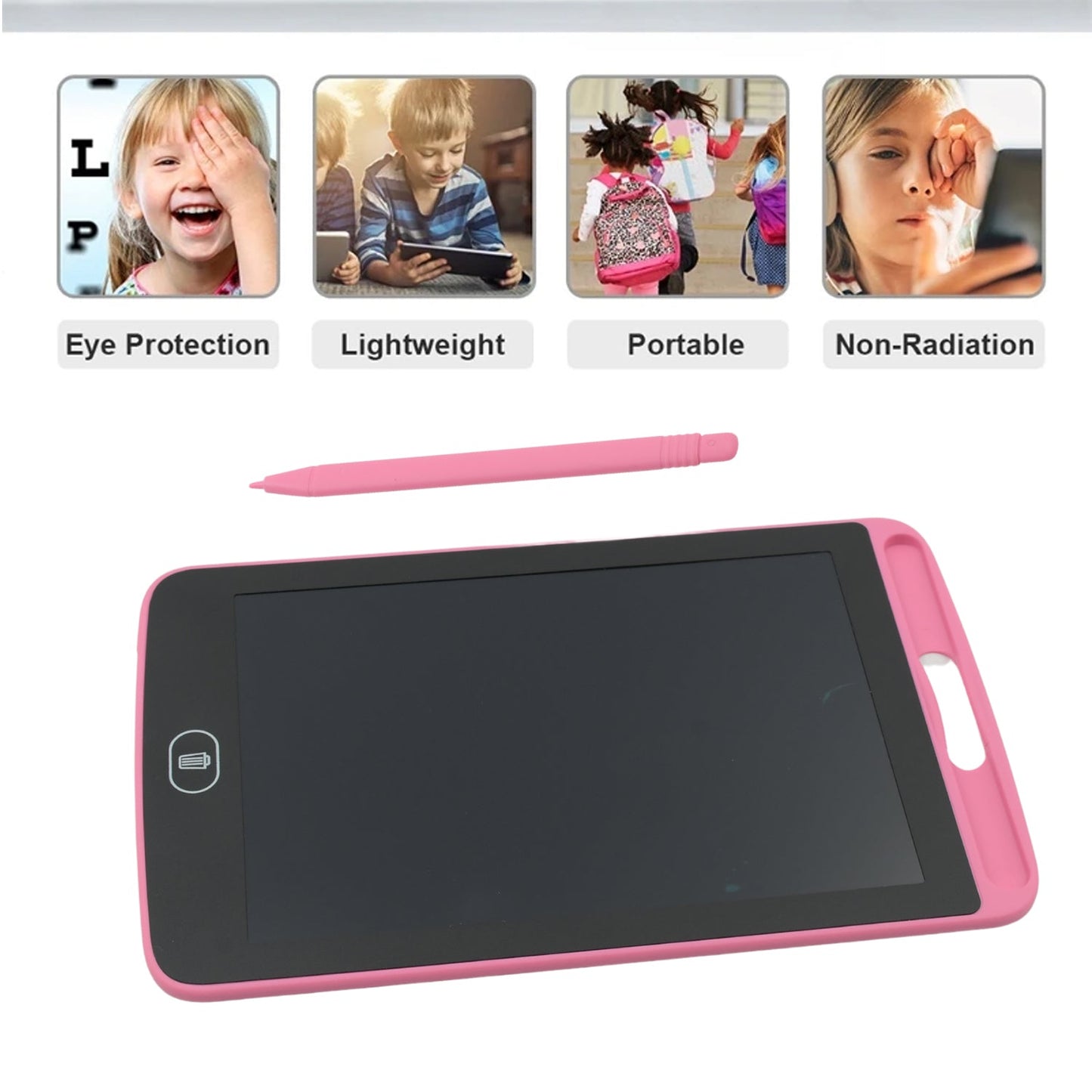 Portable LCD Writing Board Slate Drawing Record Notes Digital Notepad with Pen Handwriting Pad Paperless Graphic Tablet for Kids (8.5 inch)