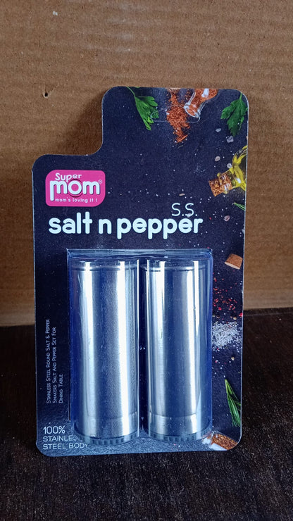 Stainless Steel Salt and Pepper Shaker Set (2 Pc)