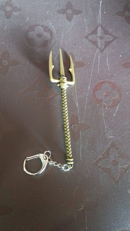 Aquaman Metal Keychain - Durable Stainless Steel Design (1 Pc)