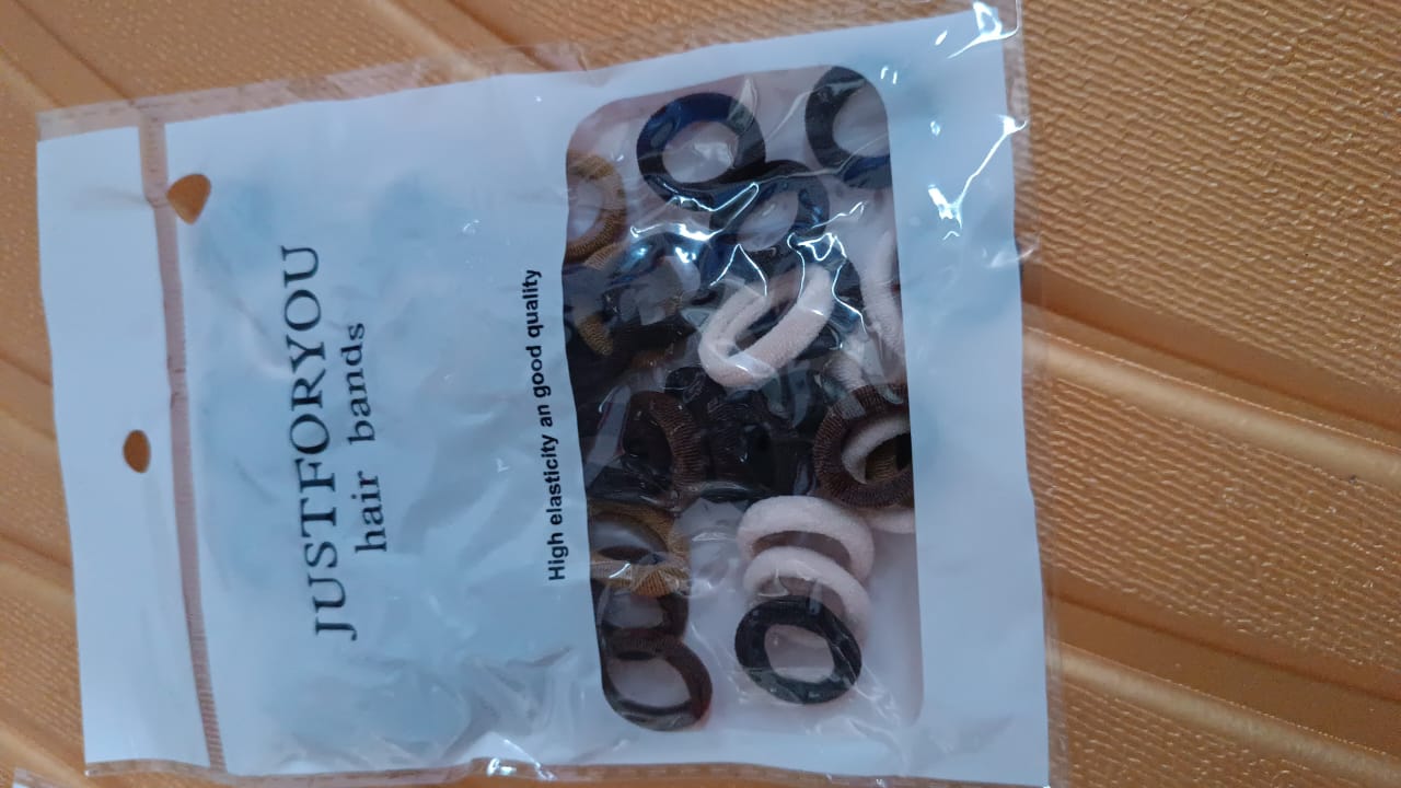 Small Ponytail Holder Bands for Hair Rubber Bands (Pack of 50 / Multicolour), Hair accessories